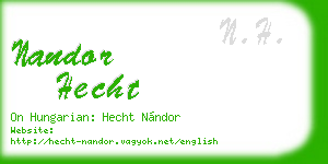 nandor hecht business card